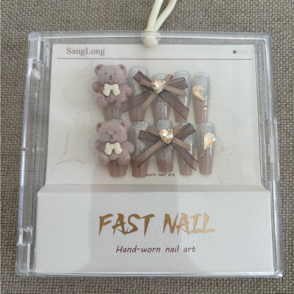 Cute Bear Handmade Nail Art Set